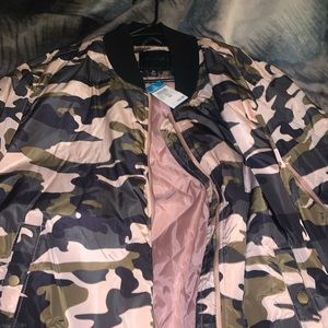 Camouflage bomber jacket